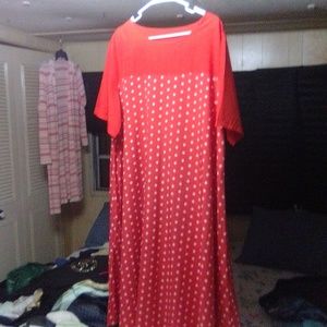 Red Polka Dot Below Knee